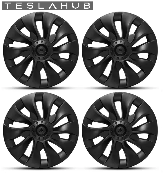 Black Cyclone 18" Hubcaps for Tesla Model 3