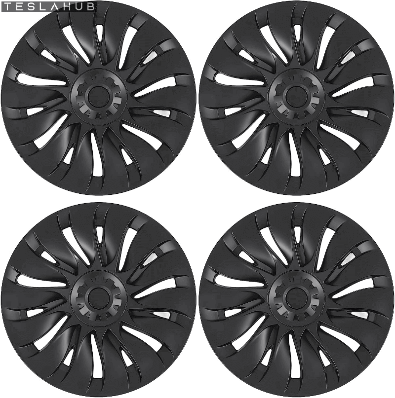 Black Performance 19" Hubcaps for Tesla Model Y